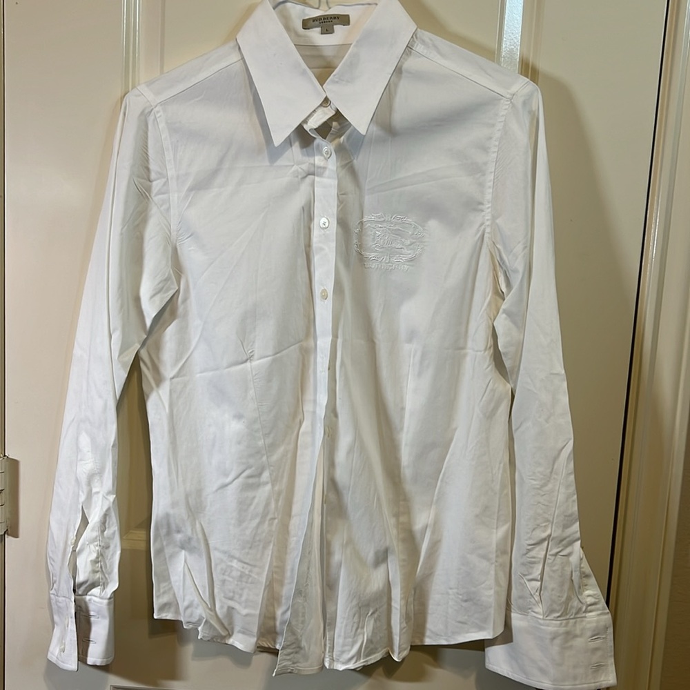 Burberry embroidered button down shirt - Picture 2 of 8